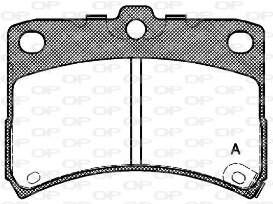 OPEN PARTS Комплект тормозных колодок, дисковый тормоз BPA0723.02
